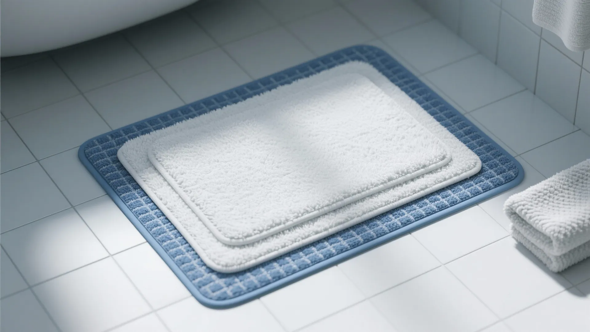 3. Layering small mats for texture