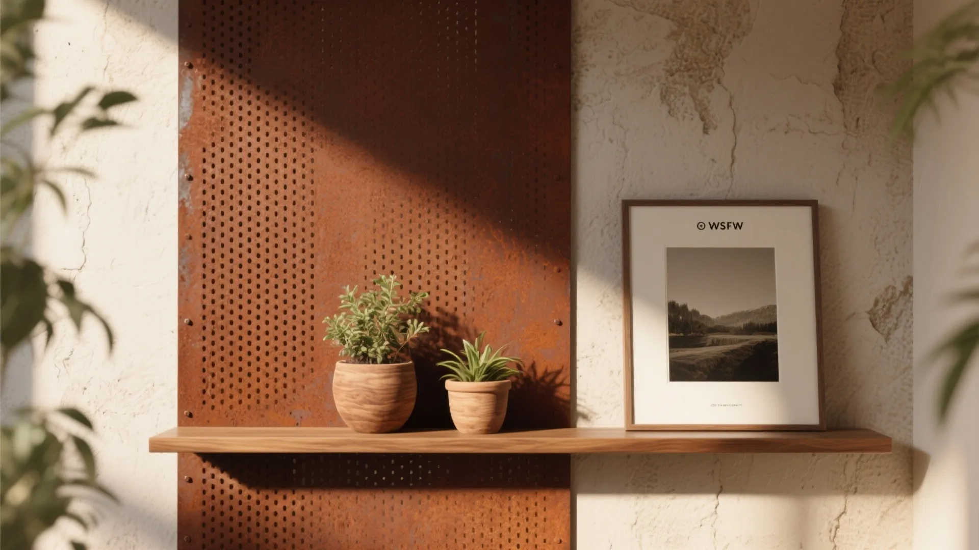 2. Layered Composition with Mixed Materials