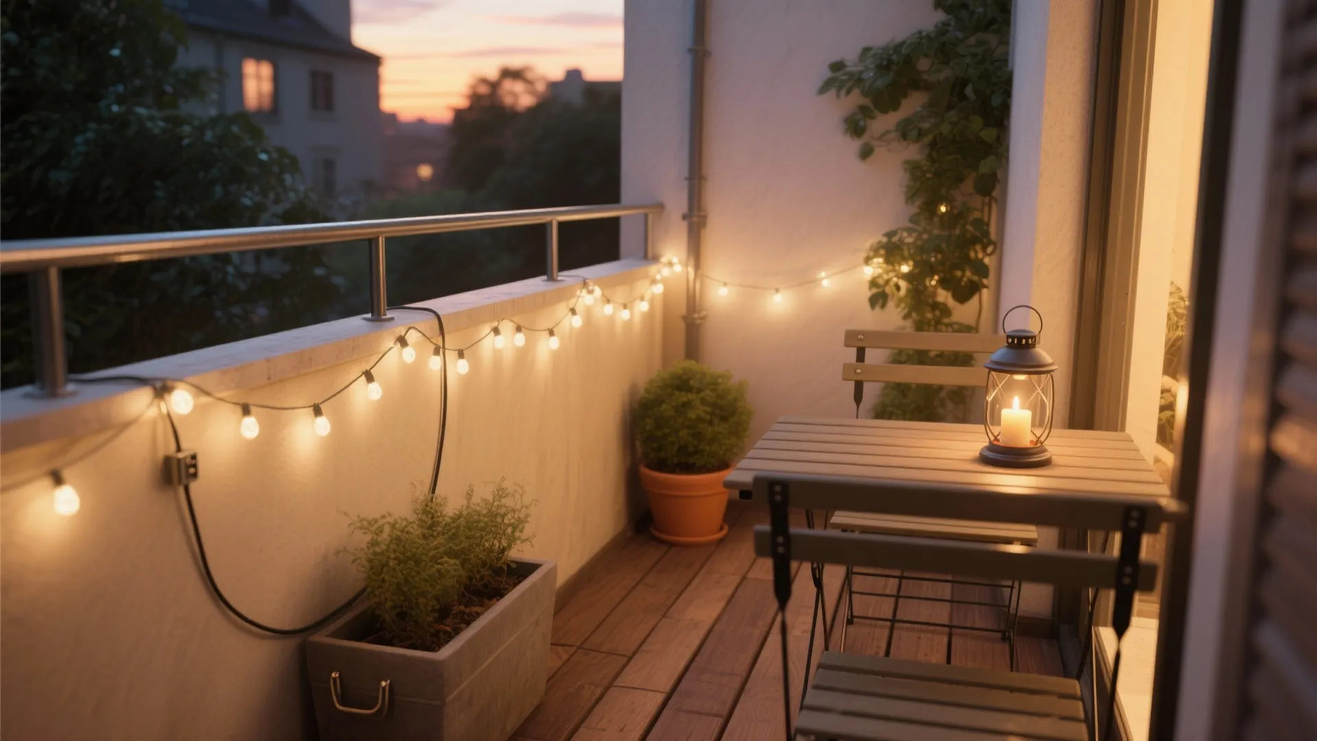 Layered Warm Glow for Micro-Balconies