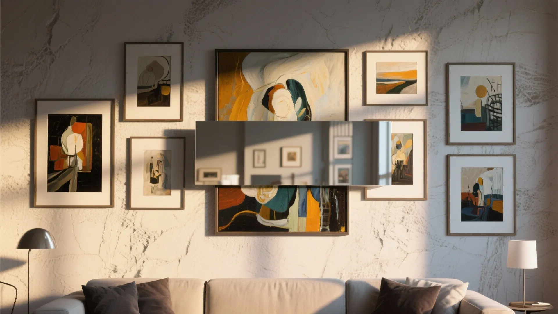 9. Layered Mirrors with Art