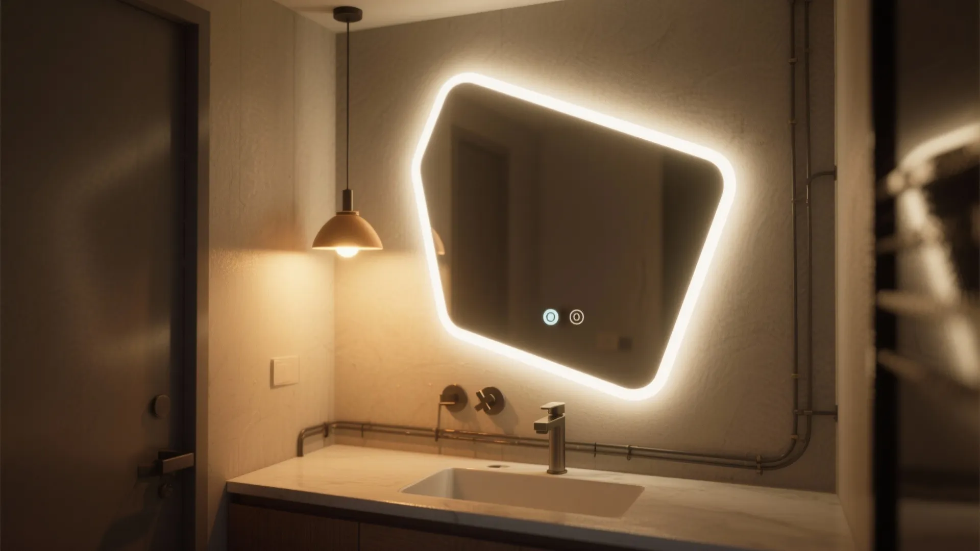 3. Mirrors with Layered Lighting