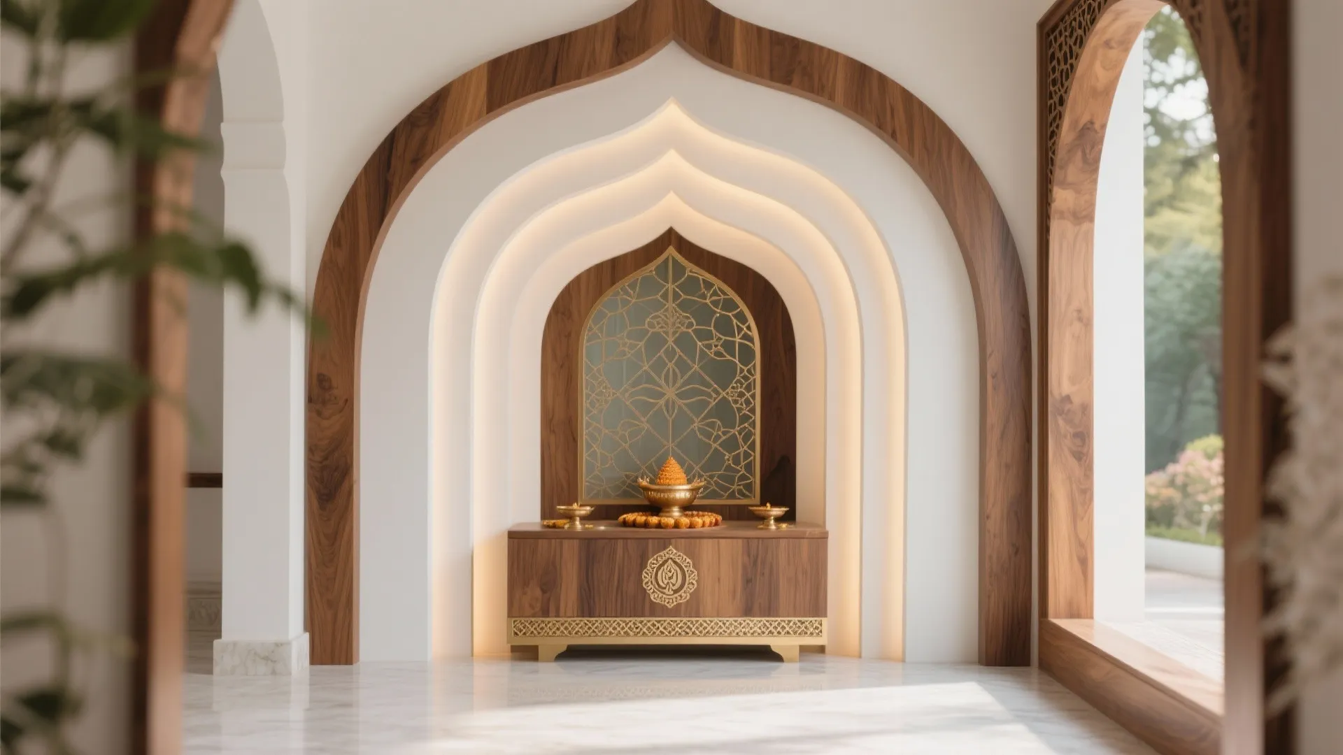 Layered Motifs: CNC + Etched Glass + Inlay