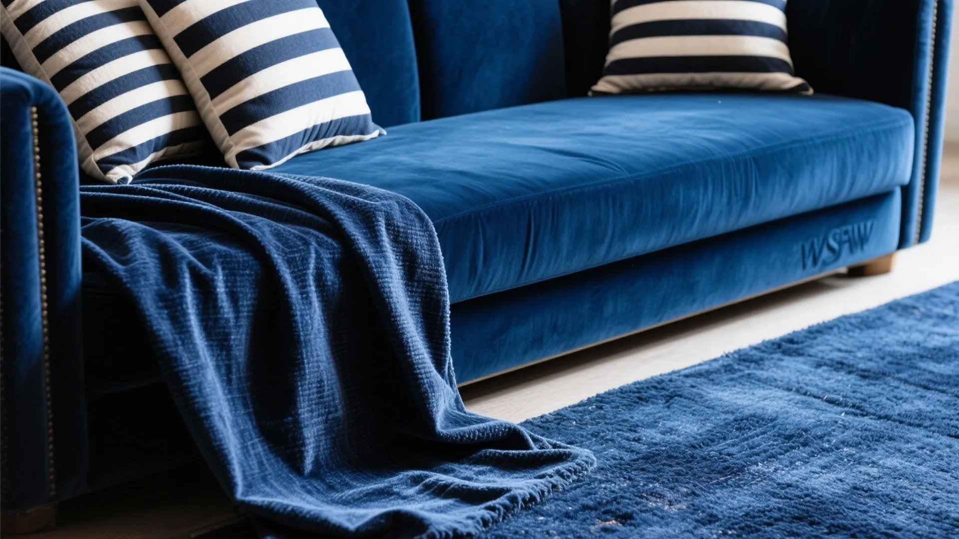 2. Layered Navy Textiles