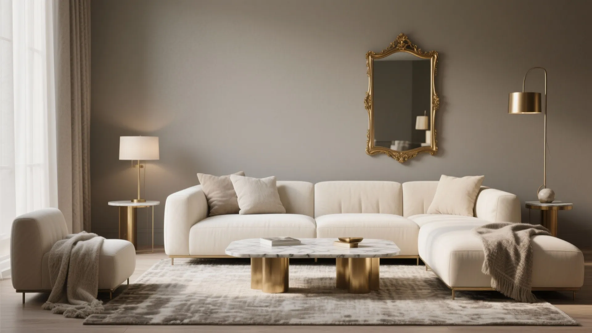 1. Layered Neutrals with Metallic Accents