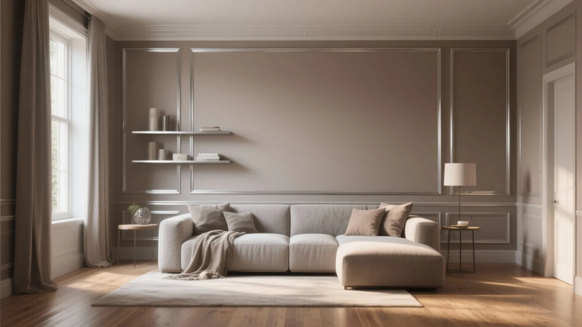 2. Layered Neutrals with Silver Highlights