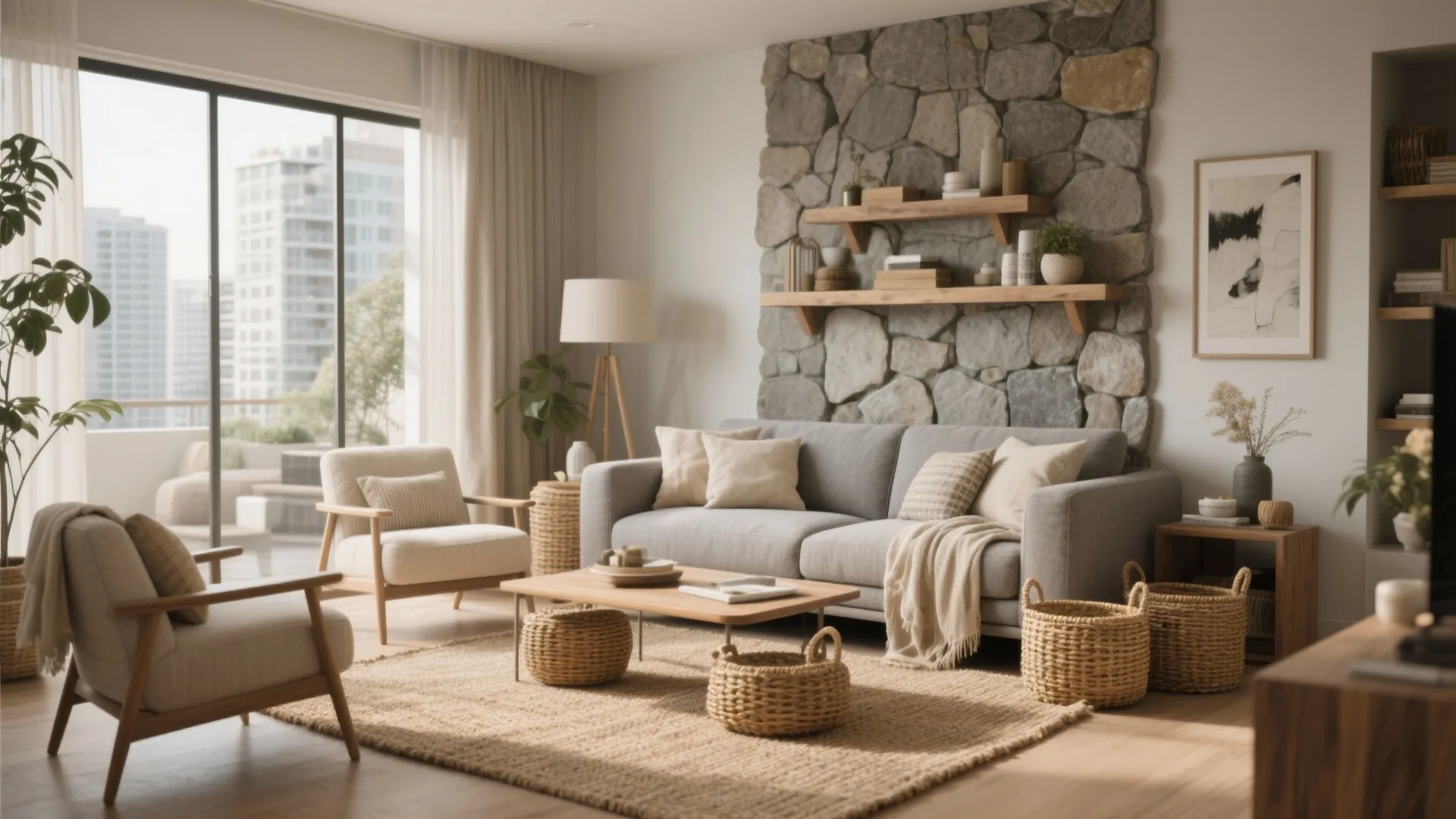 5. Layered Neutrals: Beige, Gray, and Natural Materials