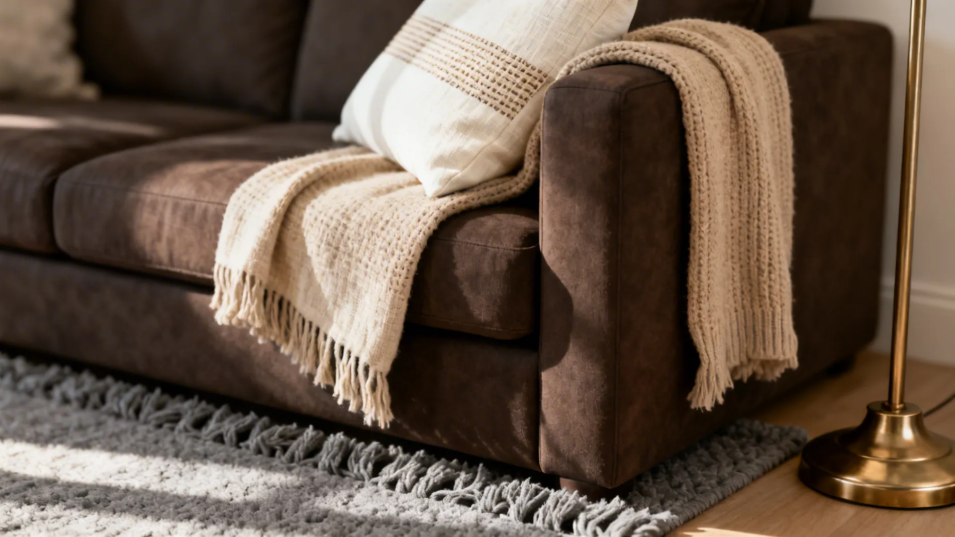 1. Layered neutrals for a warm, timeless look