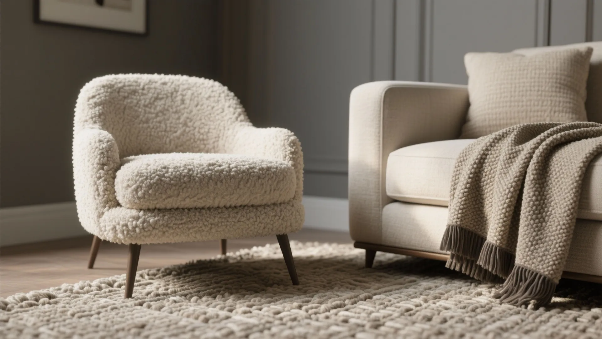 2. Layered Neutrals: Textures and Tonal Contrast