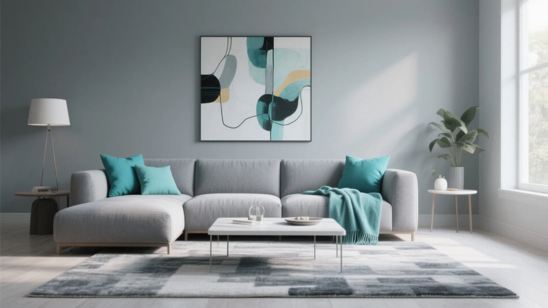 1. Layered Neutrals with Turquoise Accents