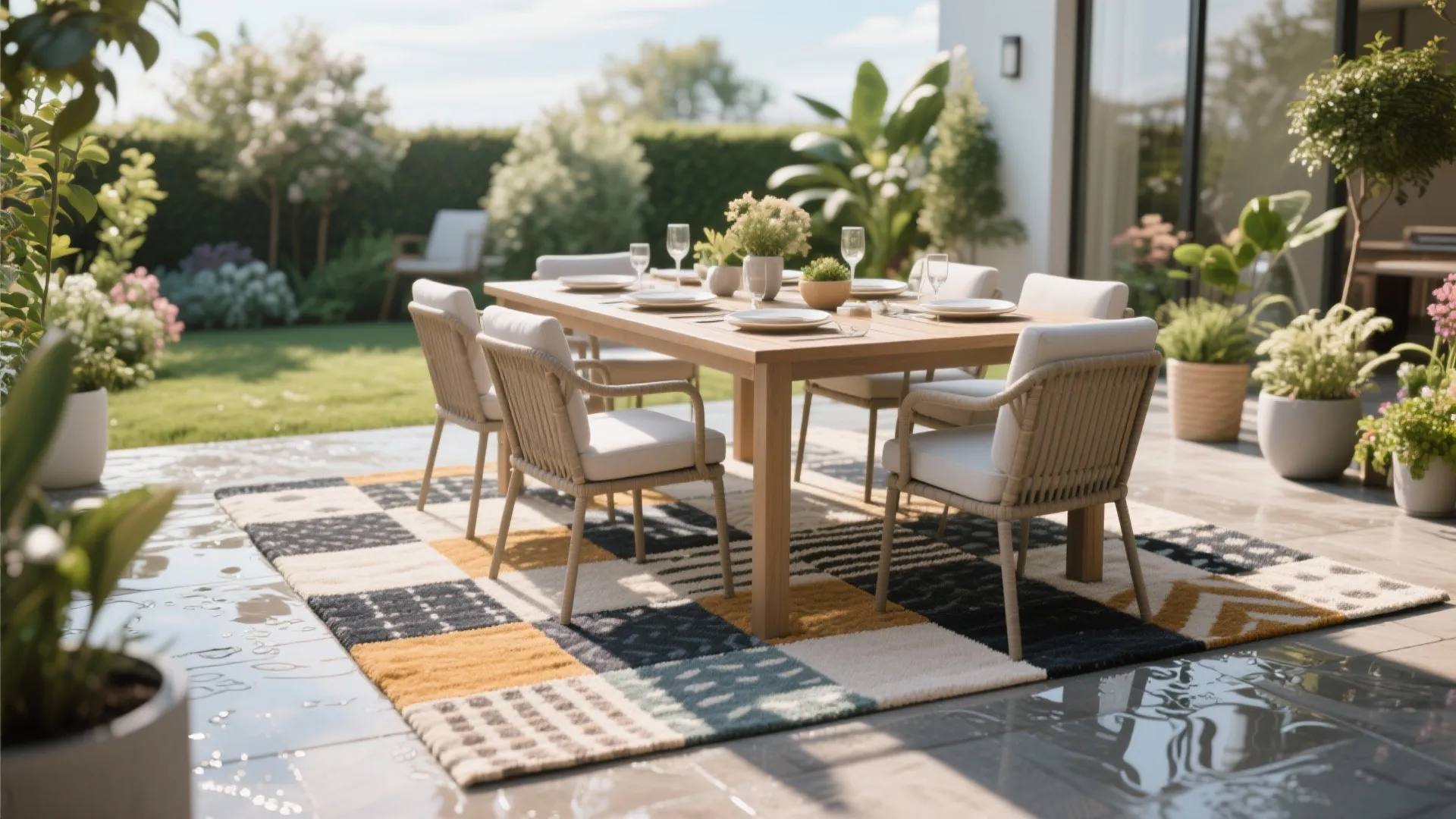 5. Layer Outdoor Rugs