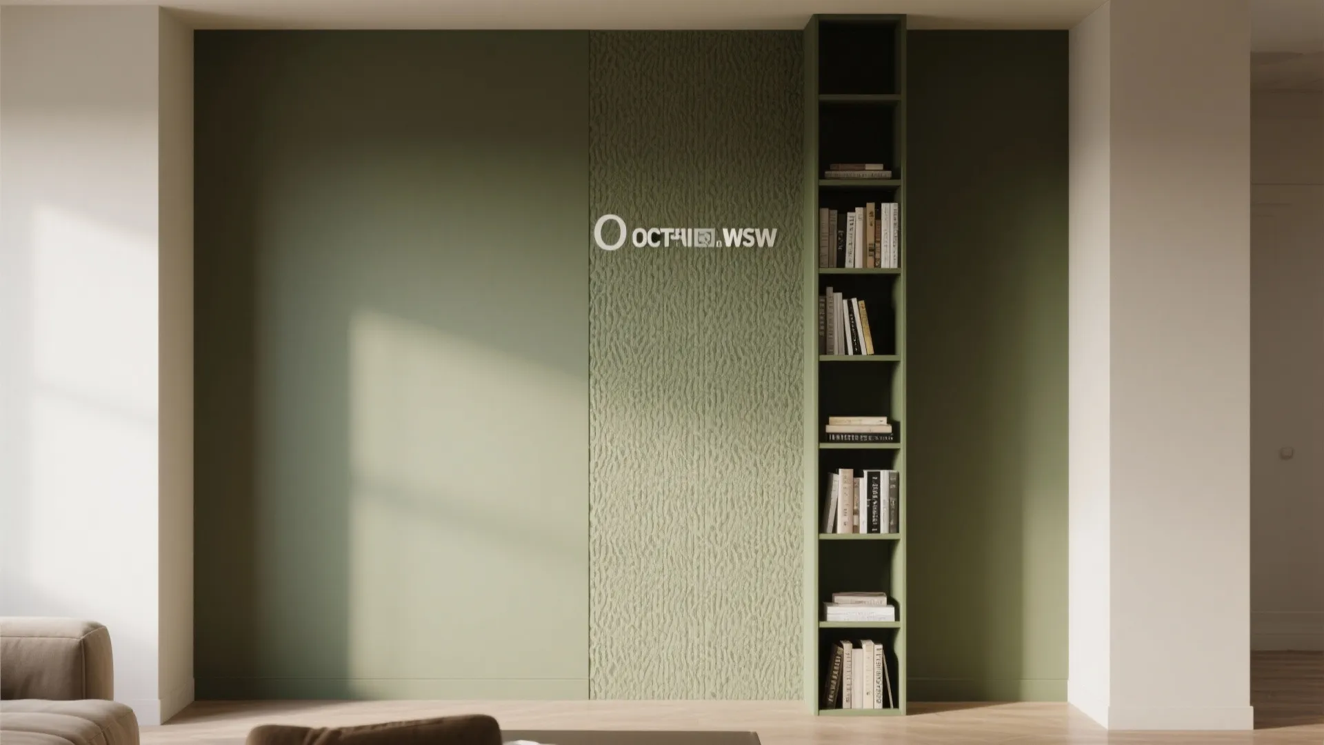 2. Create depth with layered paint and vertical accents