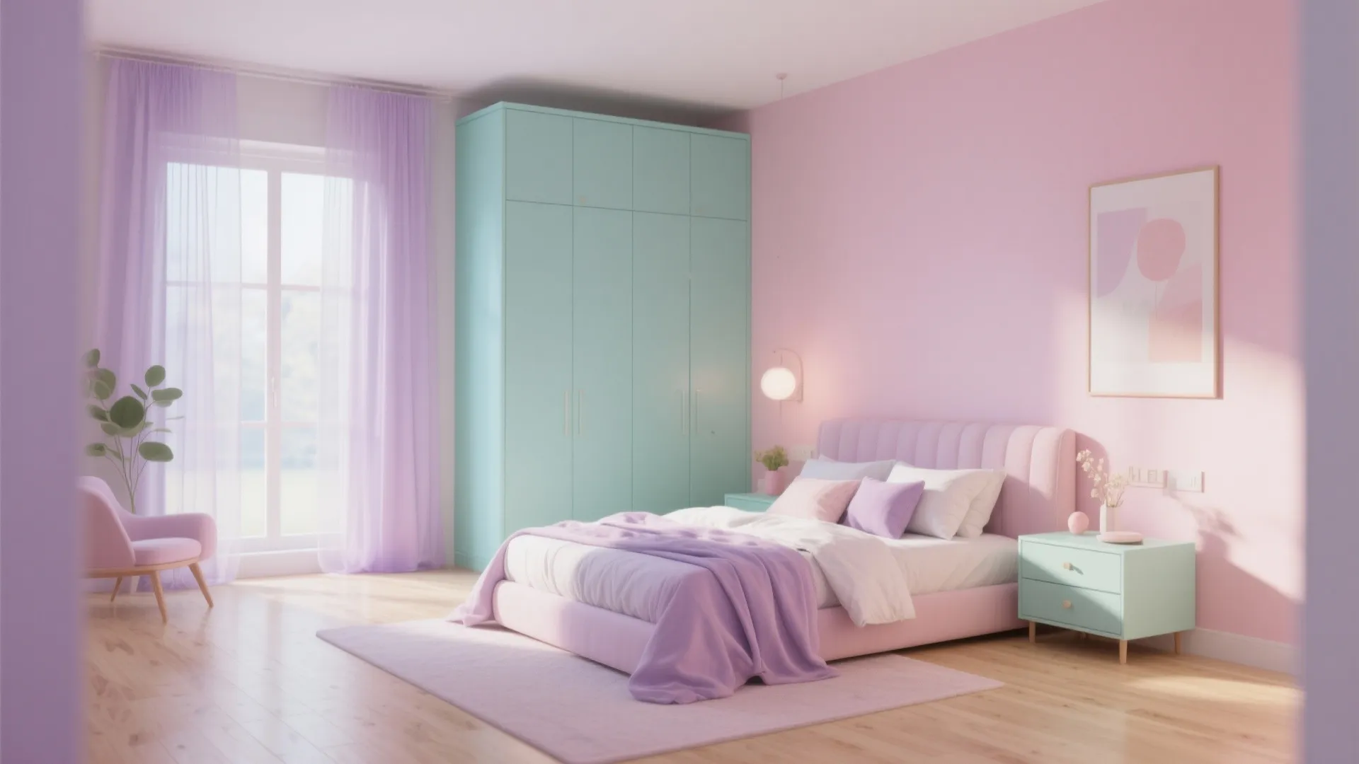 5. Layered pastels for airy small spaces