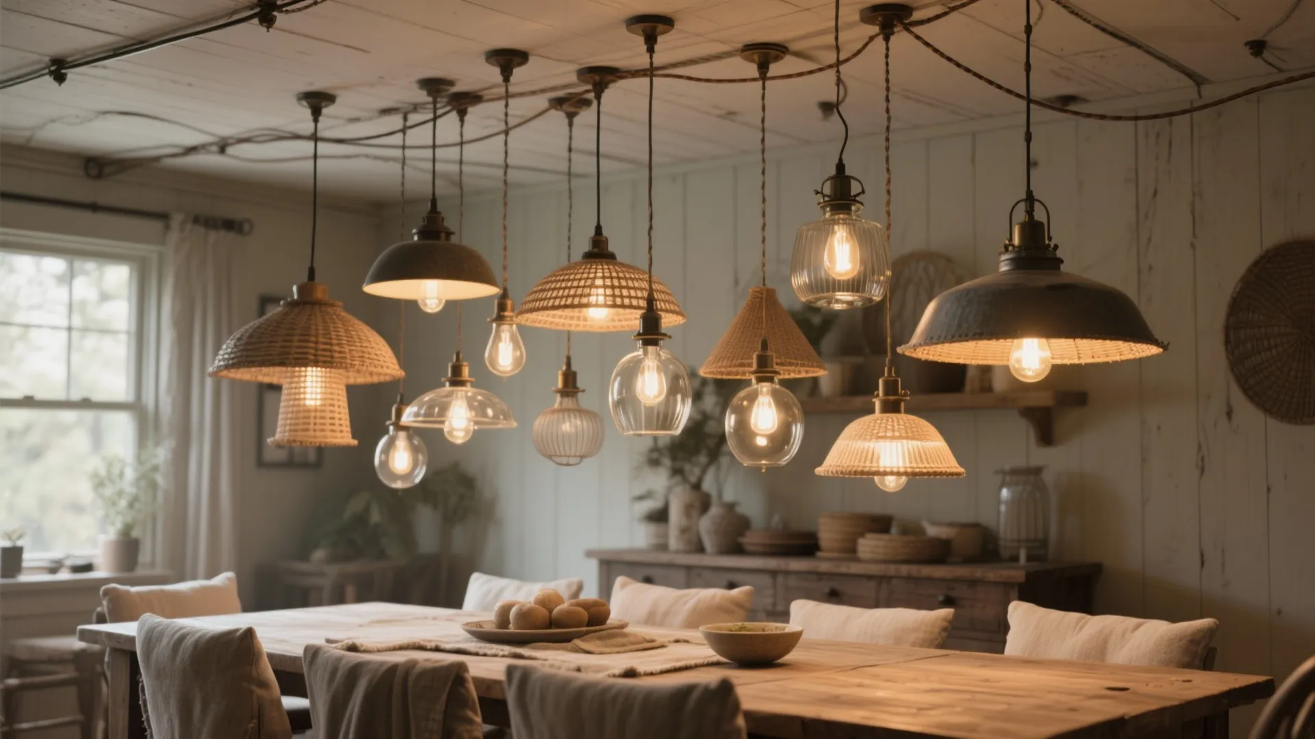 2. Layered Pendants for Flexible Ambience