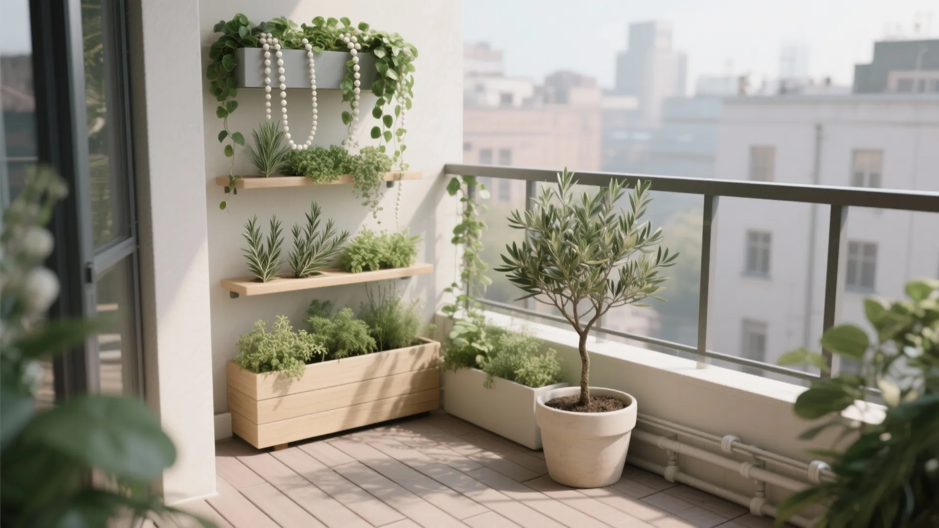 Layered Planters With Low-Maintenance Greenery