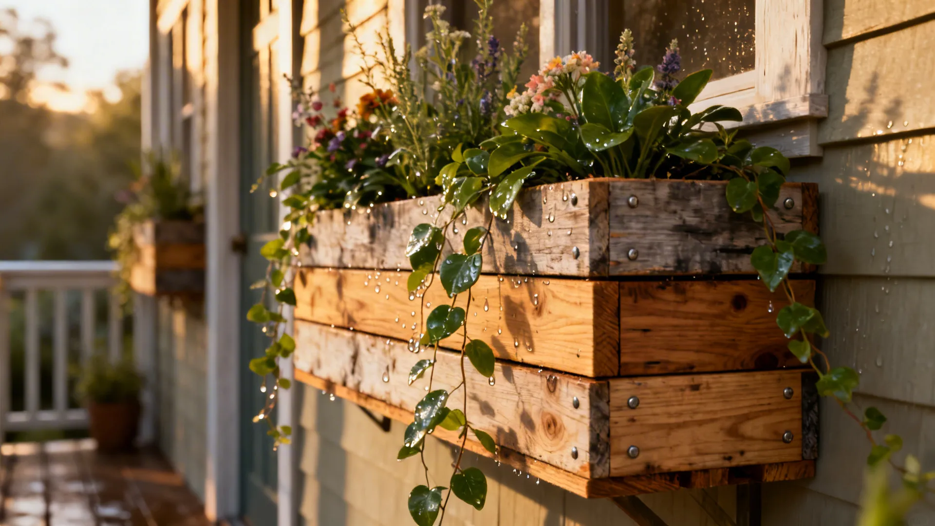 1. Layered Planters for Vertical Impact