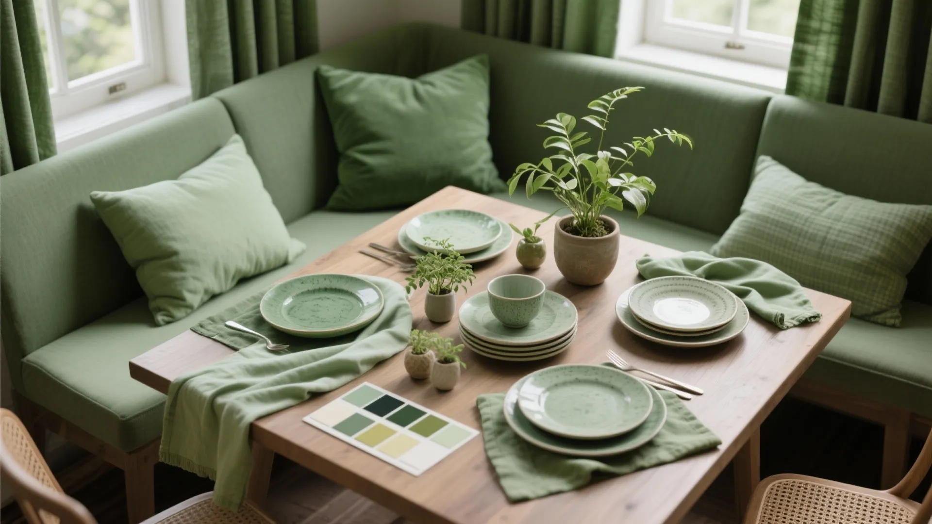 5. Layered Green Accents and Plants