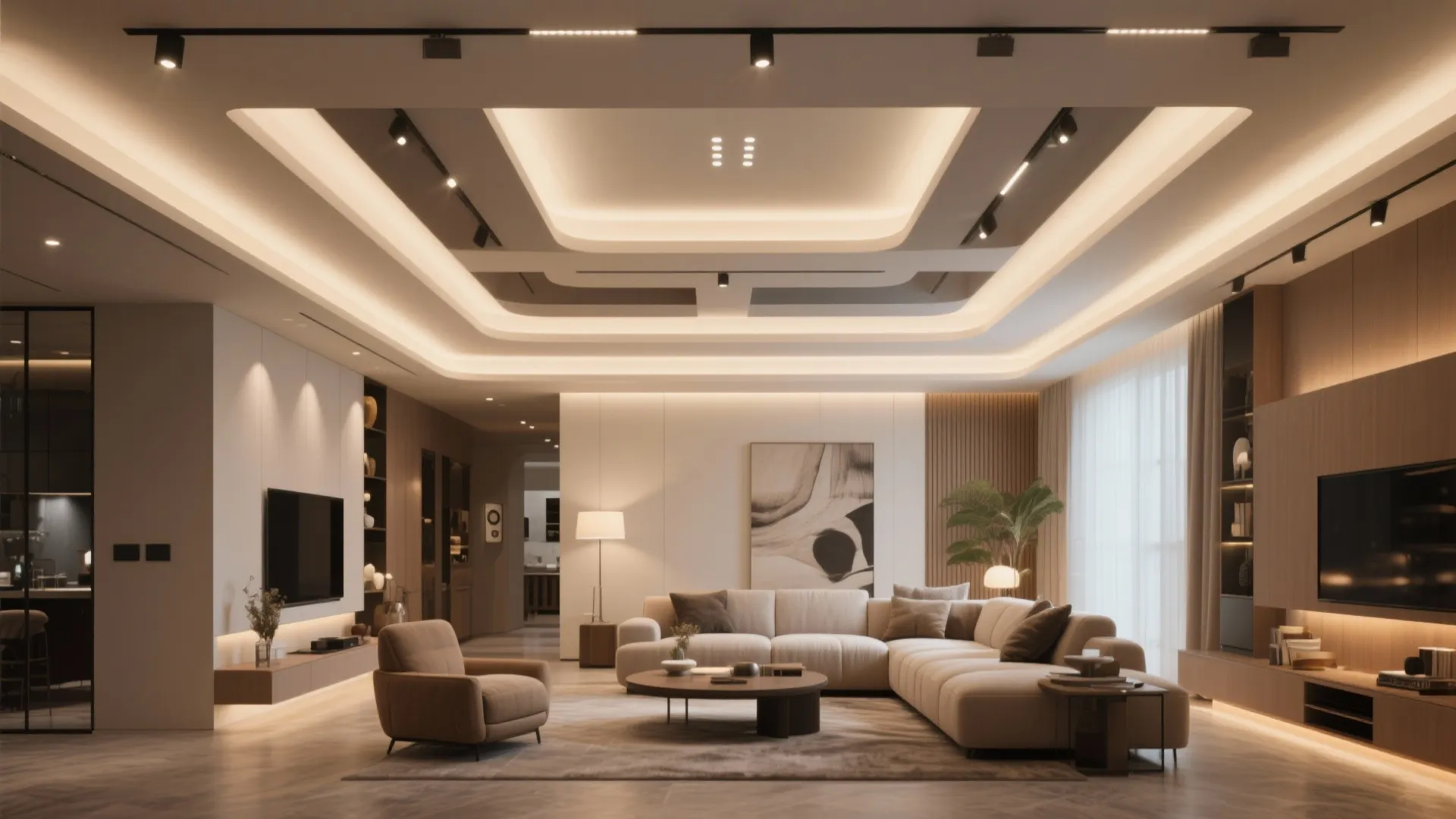 Layered POP False Ceiling
