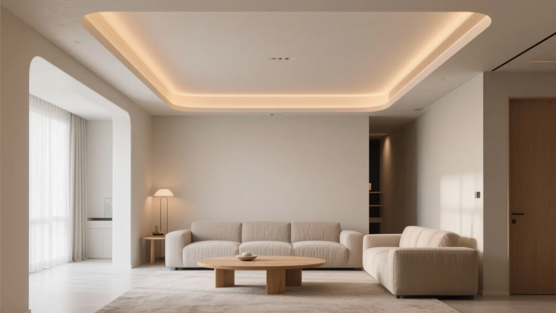 Layered POP Ceiling With Hidden Cove Lighting