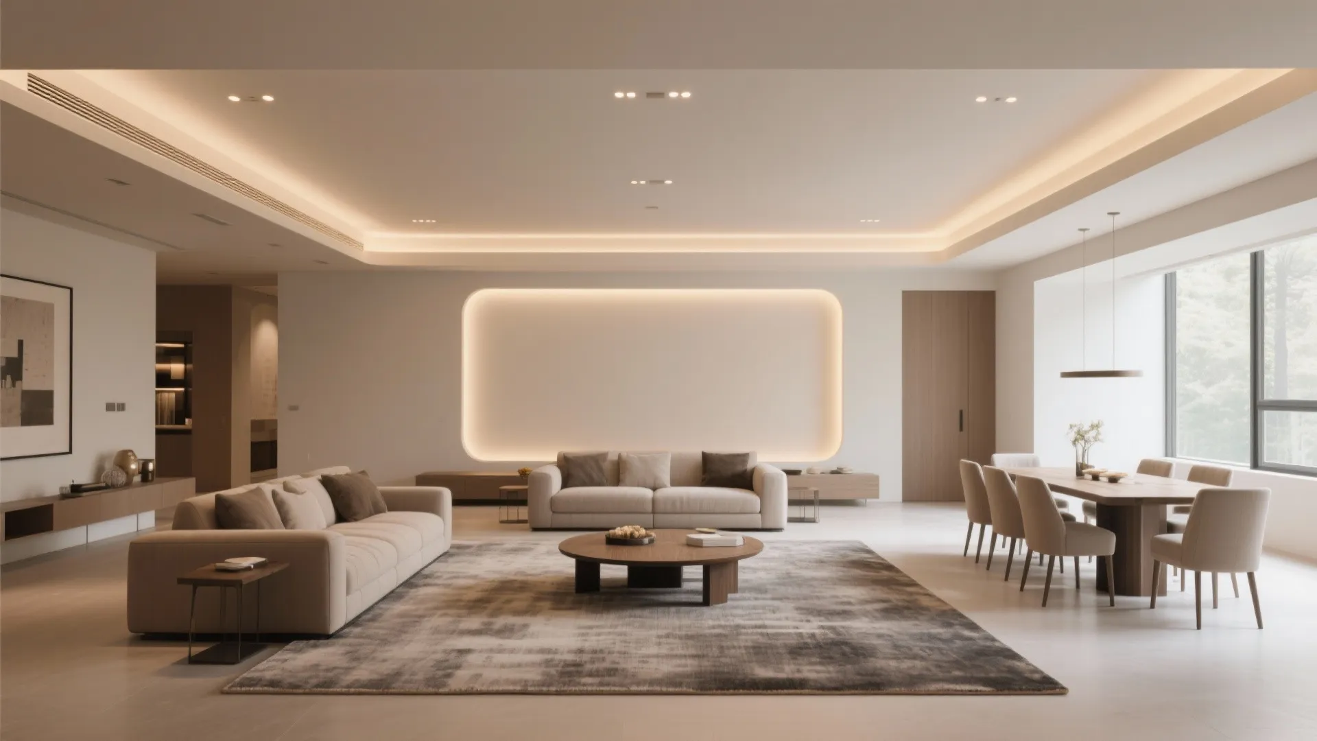 1) Layered POP Ceiling Zones