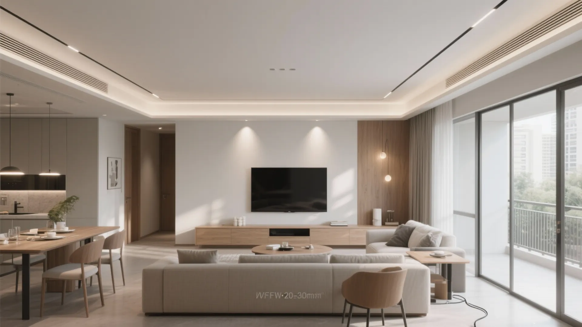 Layered POP Ceiling with Zoning