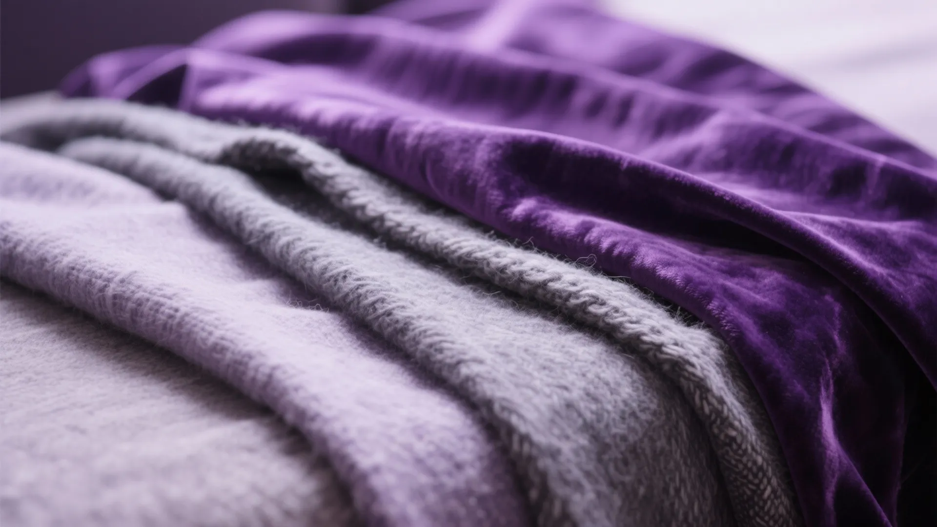 10. Layered Textures in Purple and Grey