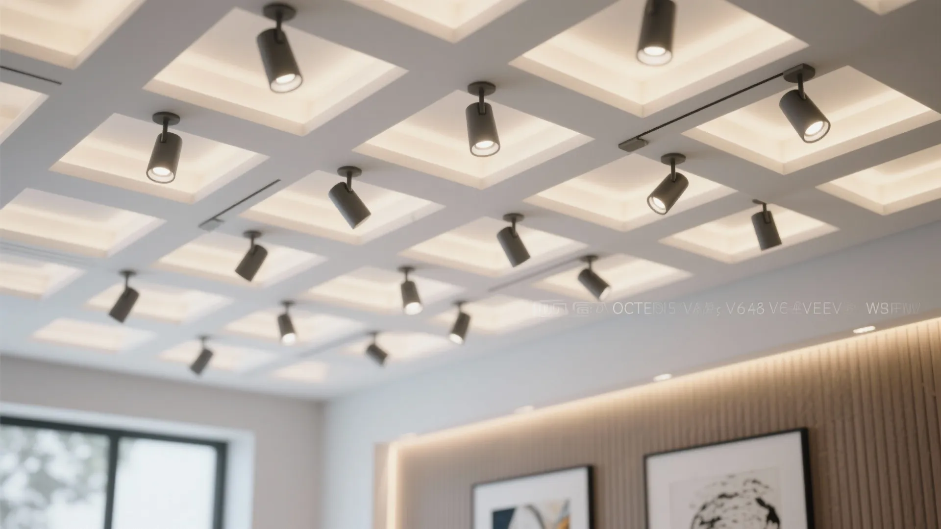1. Layered recessed lighting