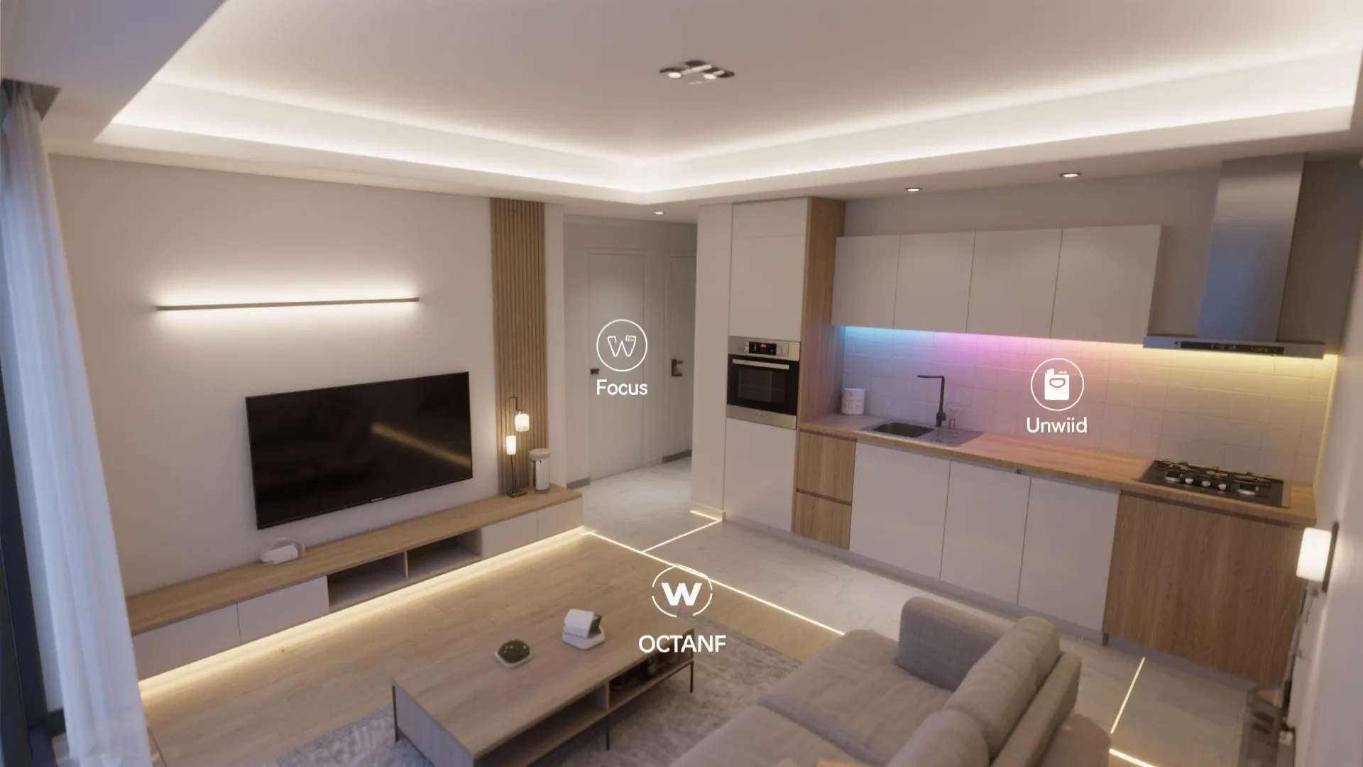 Layered RGB Zones that Support Daily Routines