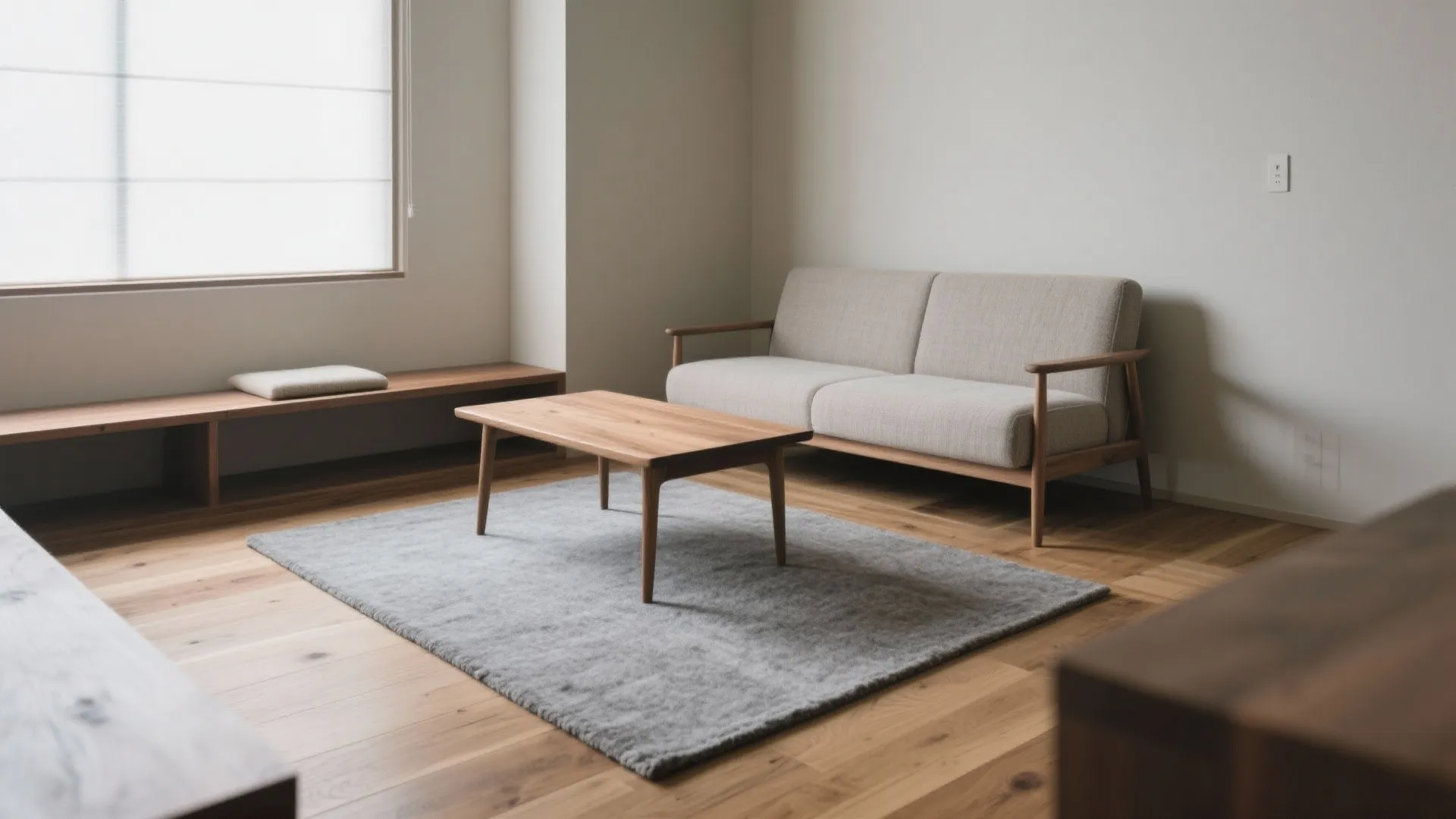 Tips 2: 床の“鳴り”を止めるラグの重ね敷き（動線計画と収納の両立）