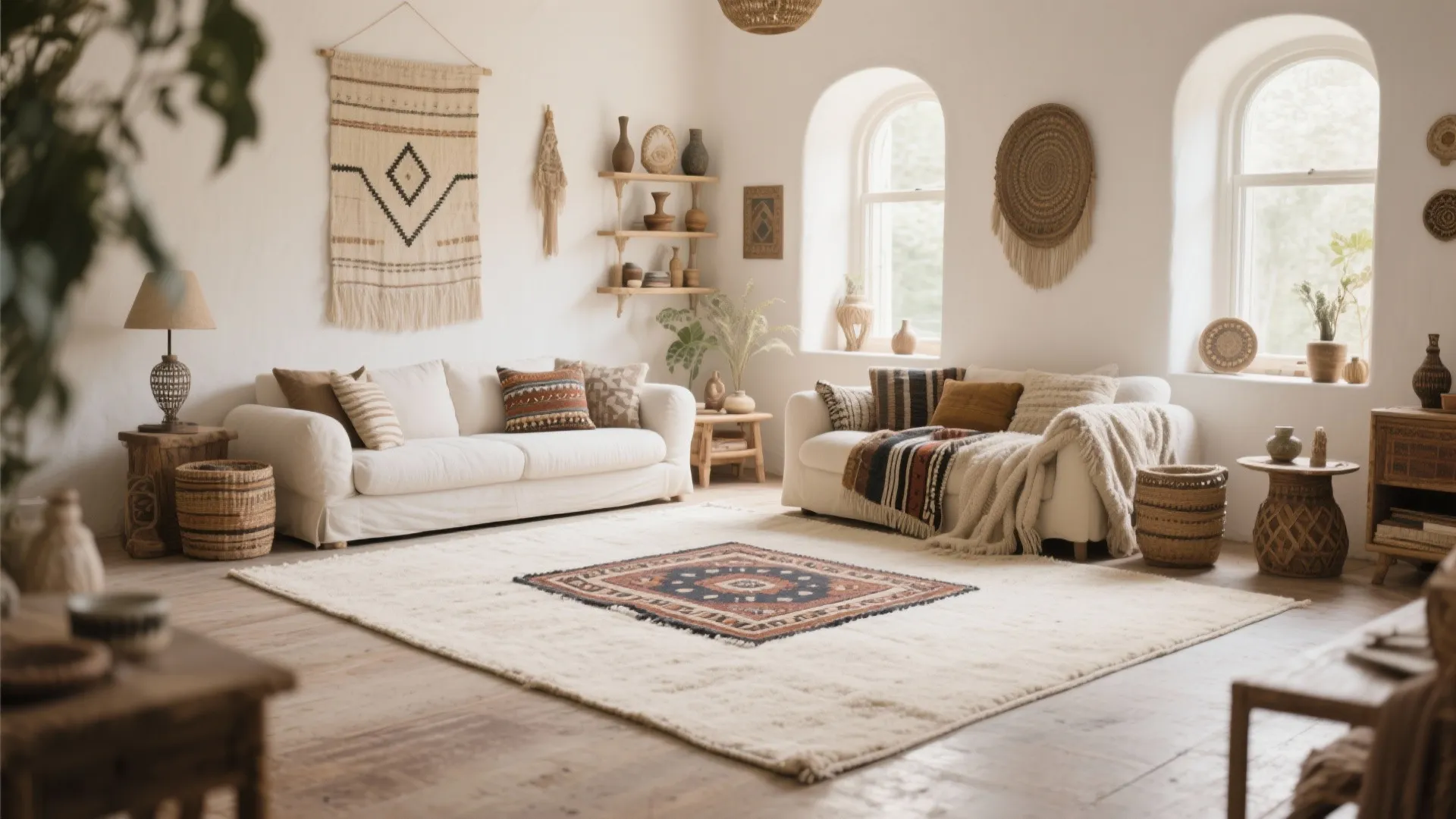 4. Layered Rug Look