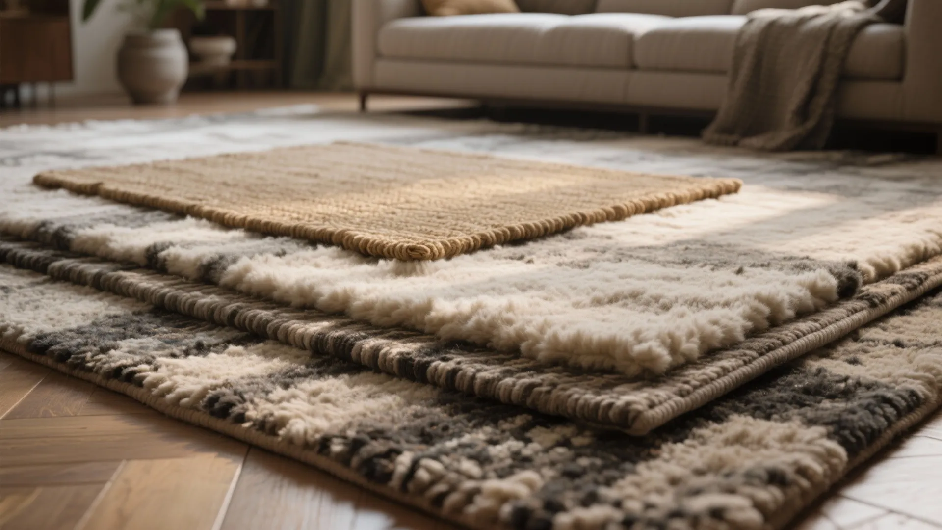 Layering Textures with a 9x12 Rug
