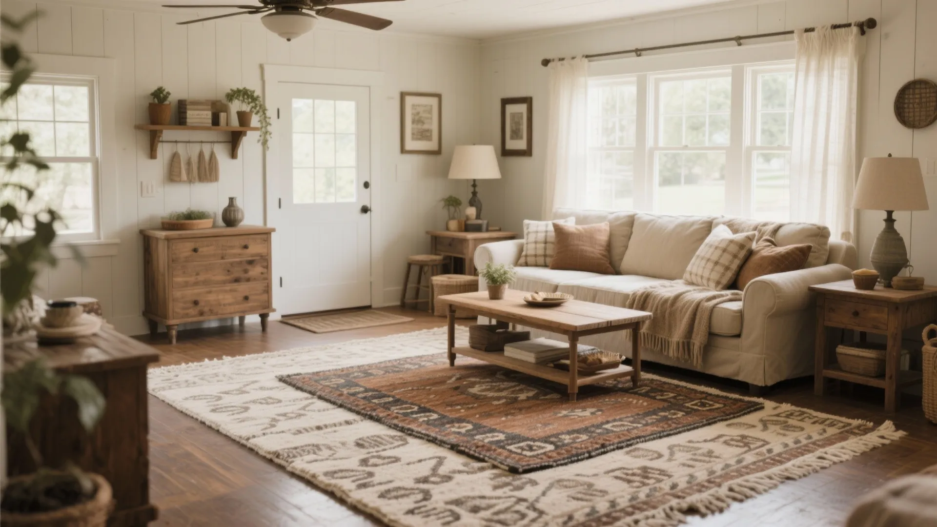 5. Layered Rugs Look