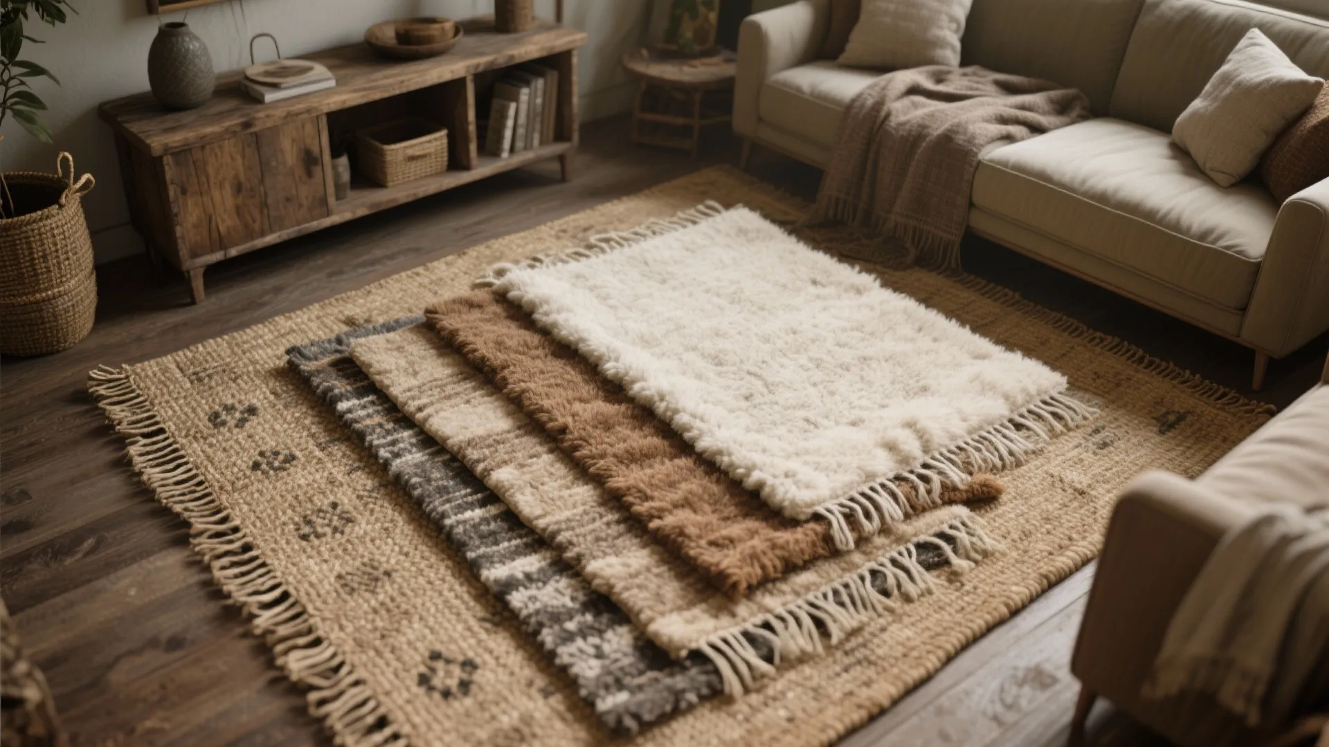 Layered Rugs for Warmth