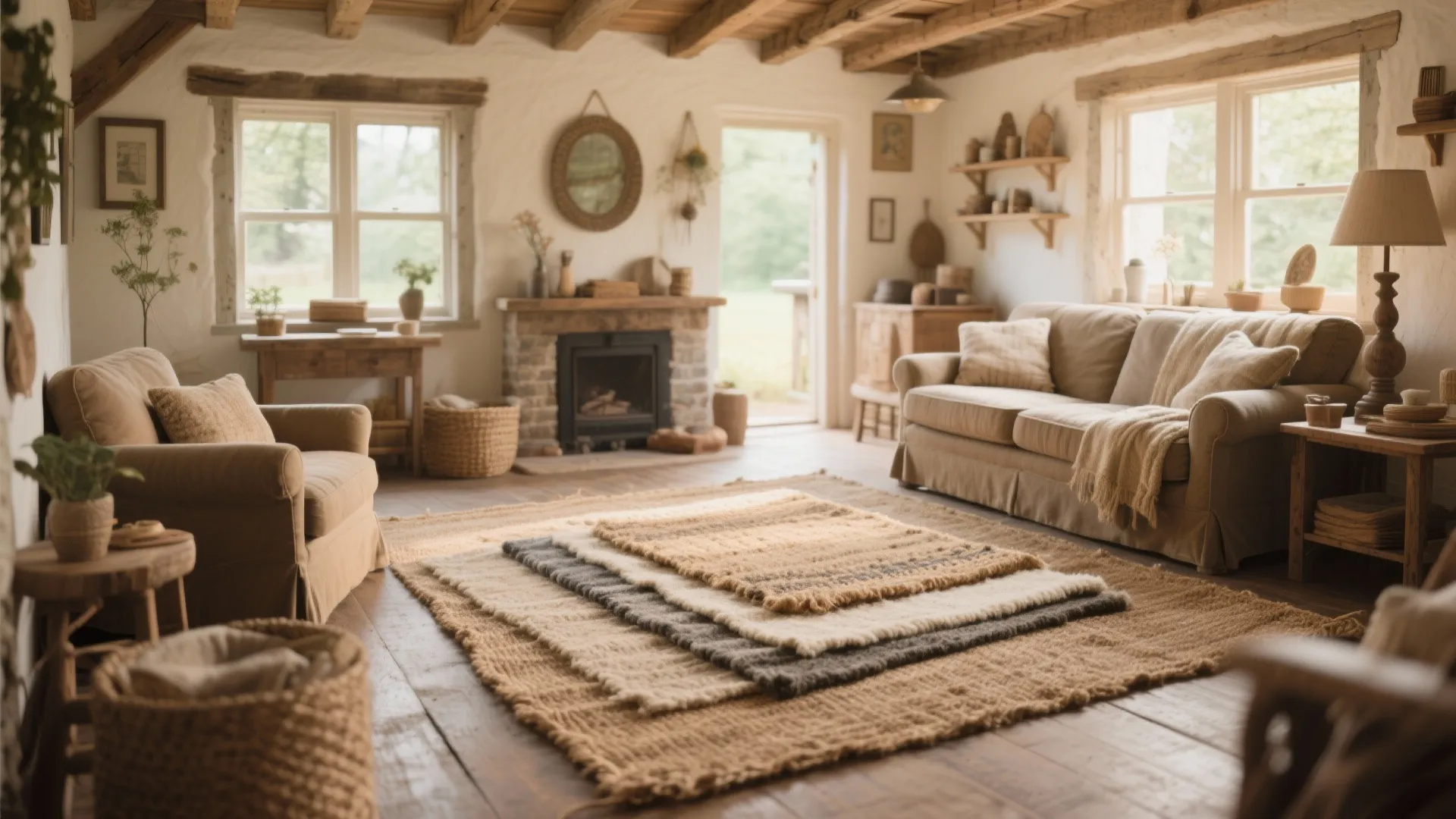 8. Layered Rugs for Depth