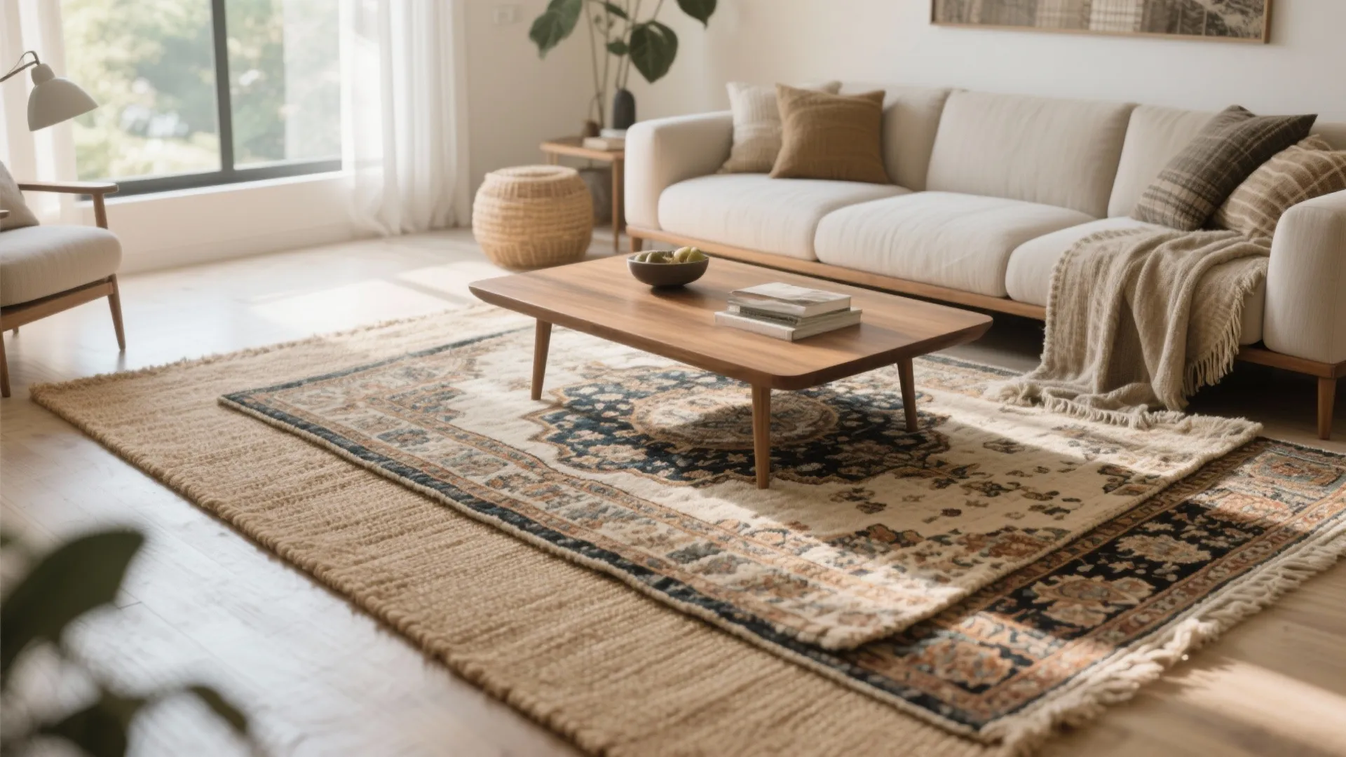 3. Layered Rugs for Depth