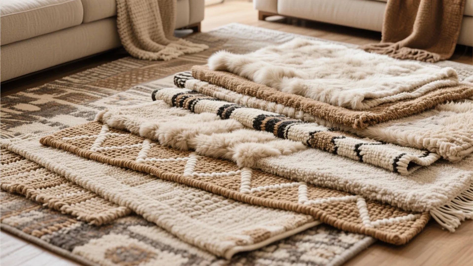 7. Layered Rugs