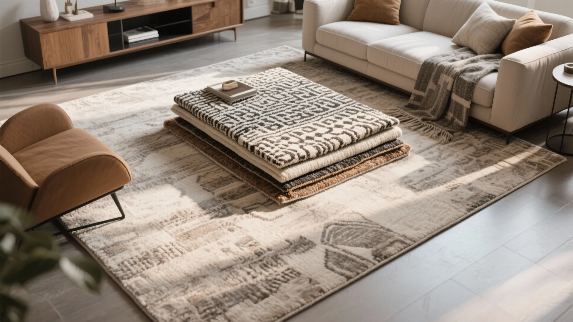 5. Area Rug Layering