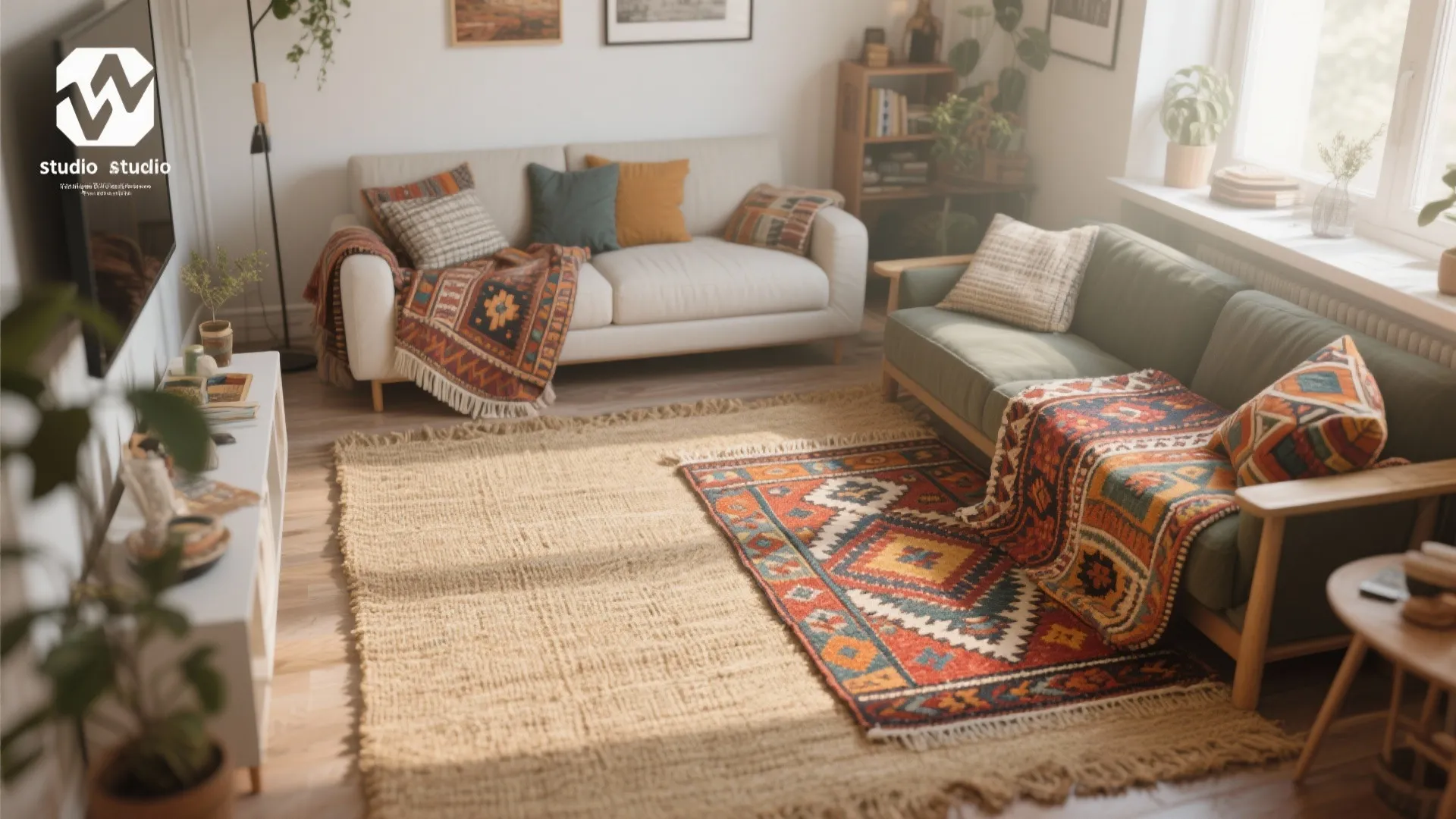 Layered Rugs for Depth