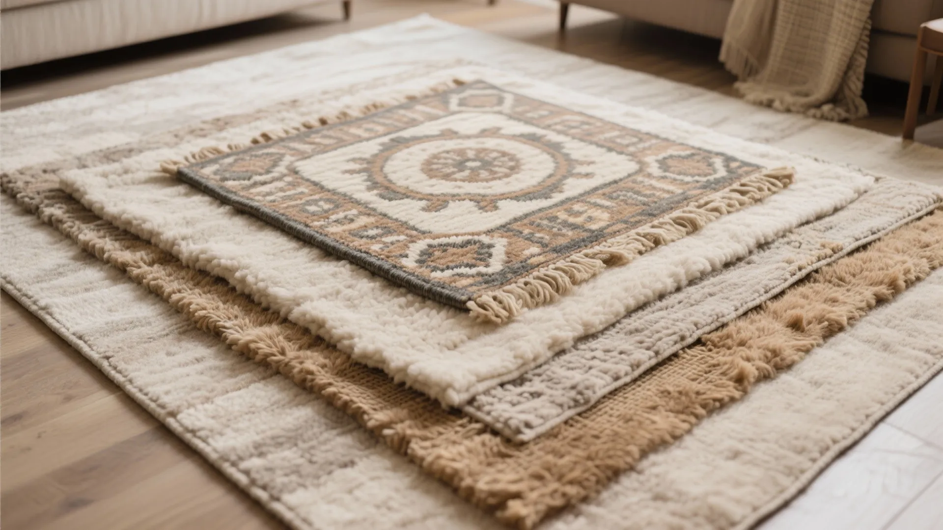 8. Layered Rugs