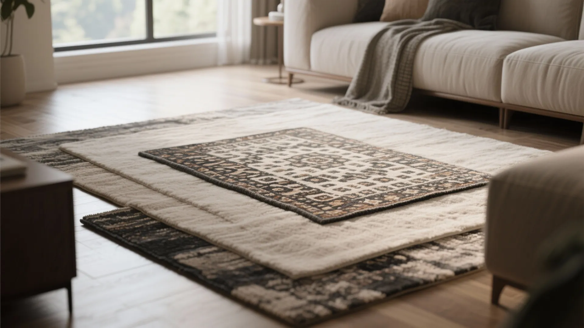 5. Layered Rugs for Texture