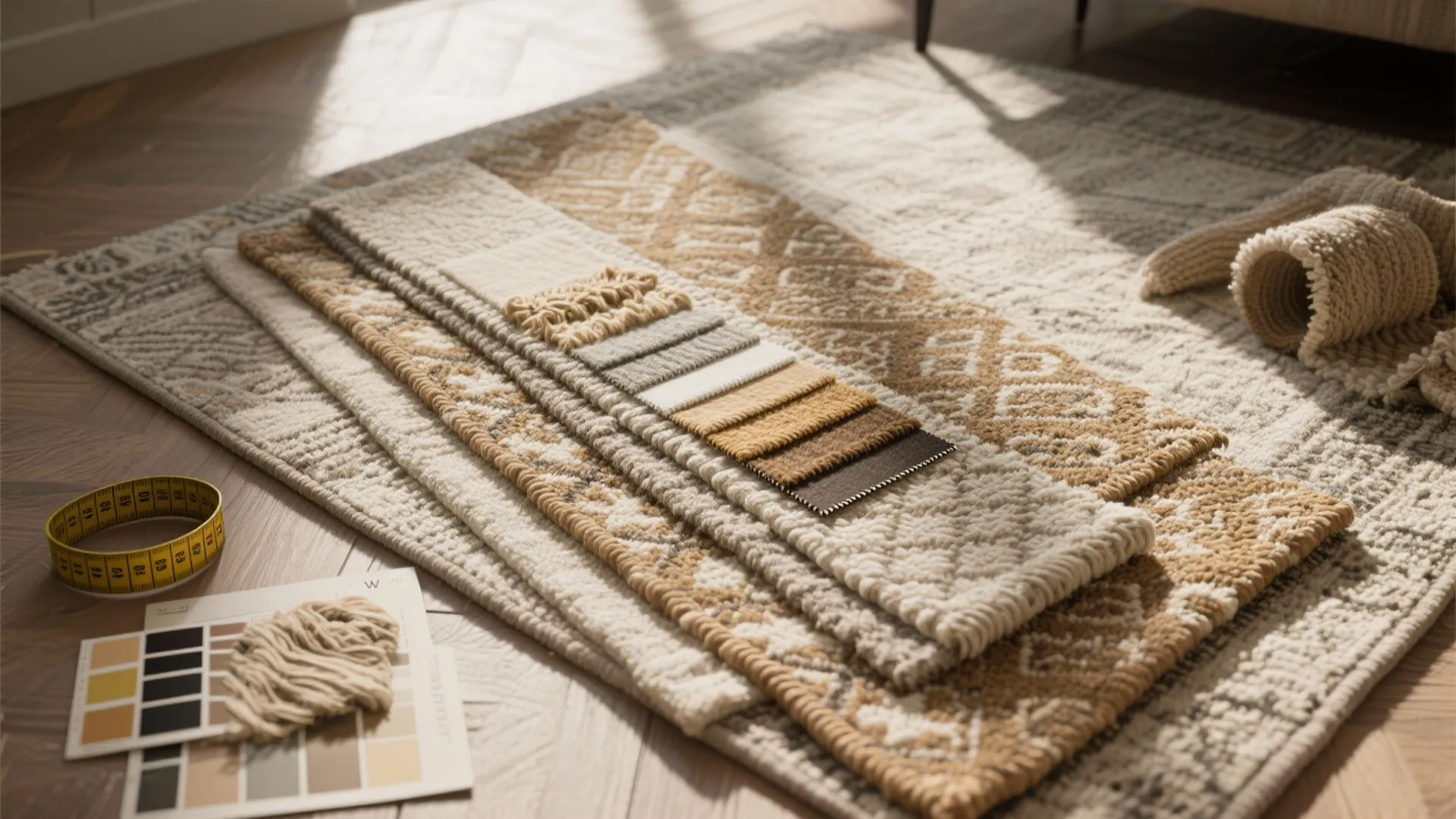 4. Layer Small Rugs for Texture