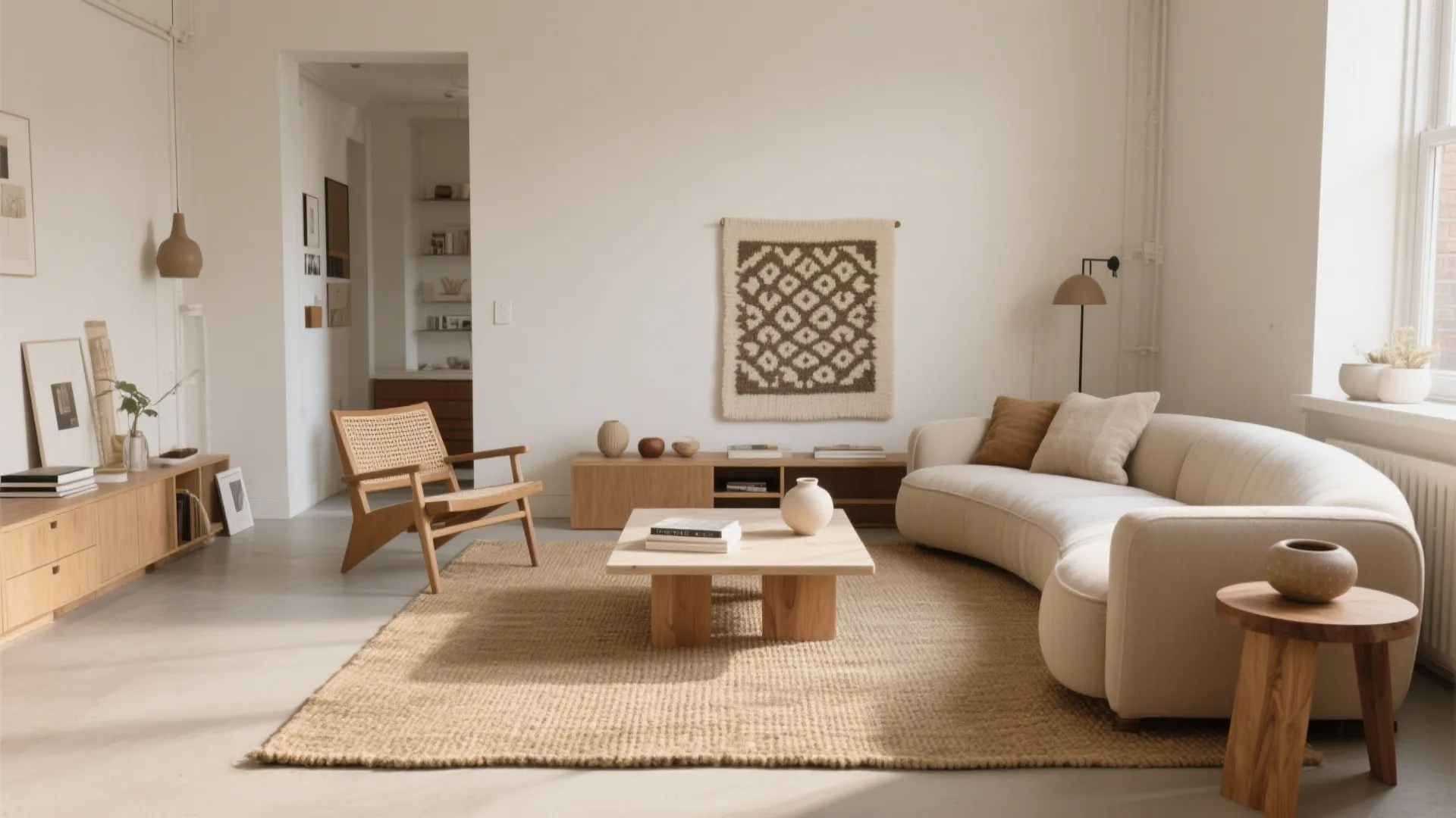 Layering Rugs to Zone Micro-Spaces