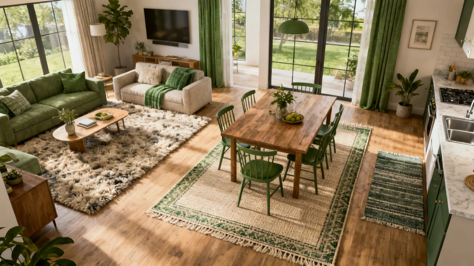 1. Zoneless flow with layered rugs