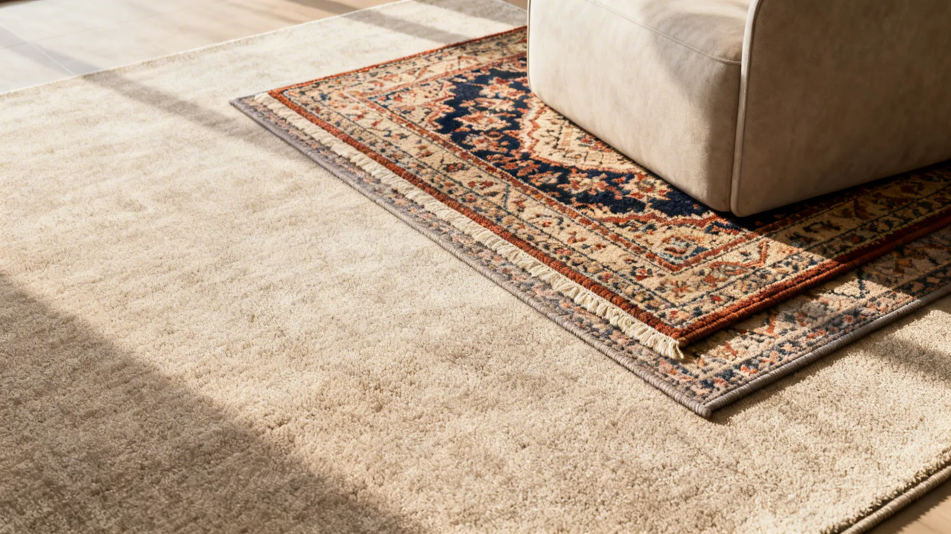 4. Layered Look: Two Rugs for Depth and Flexibility