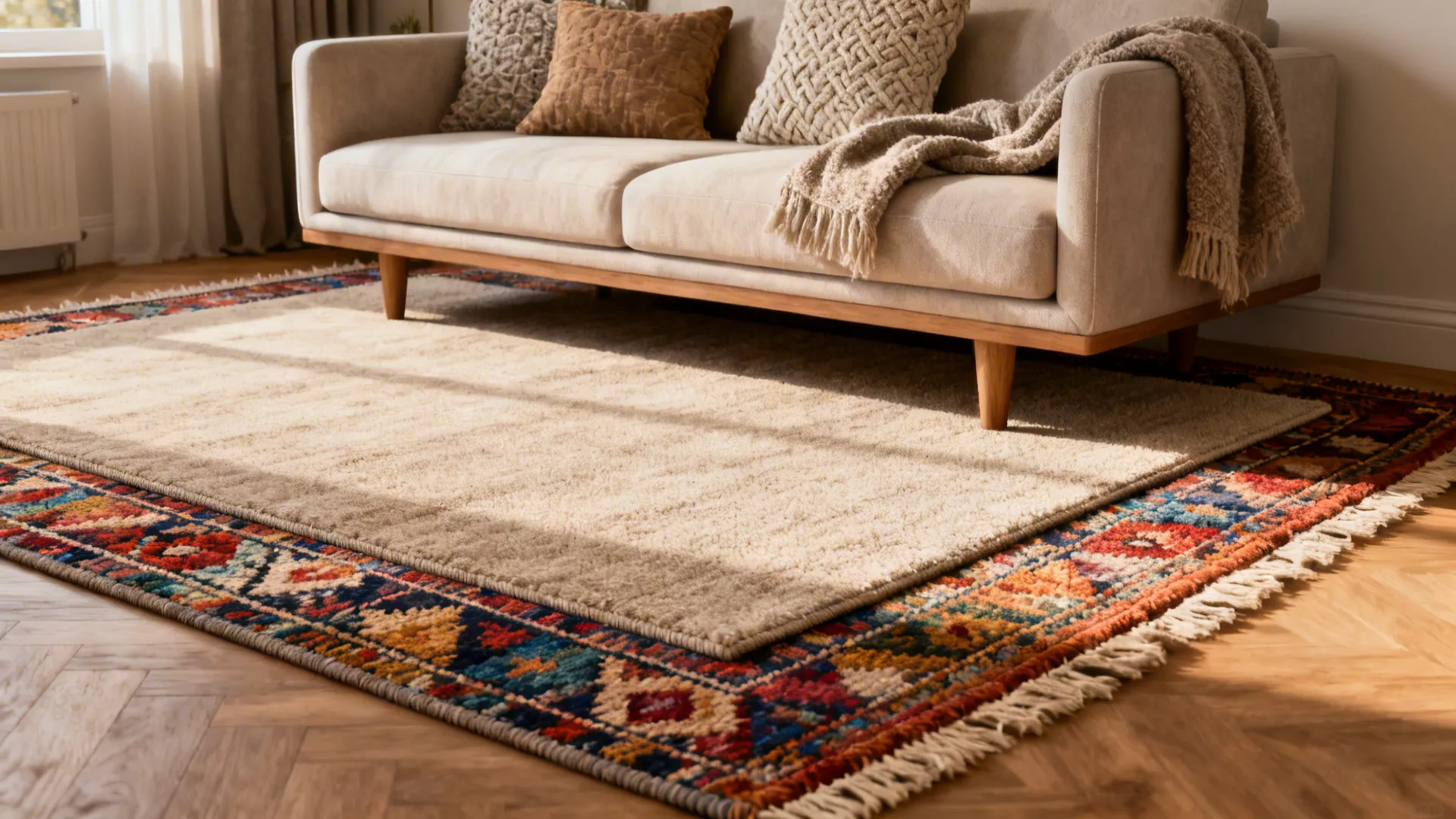 5. Rugs and textiles to zone and warm