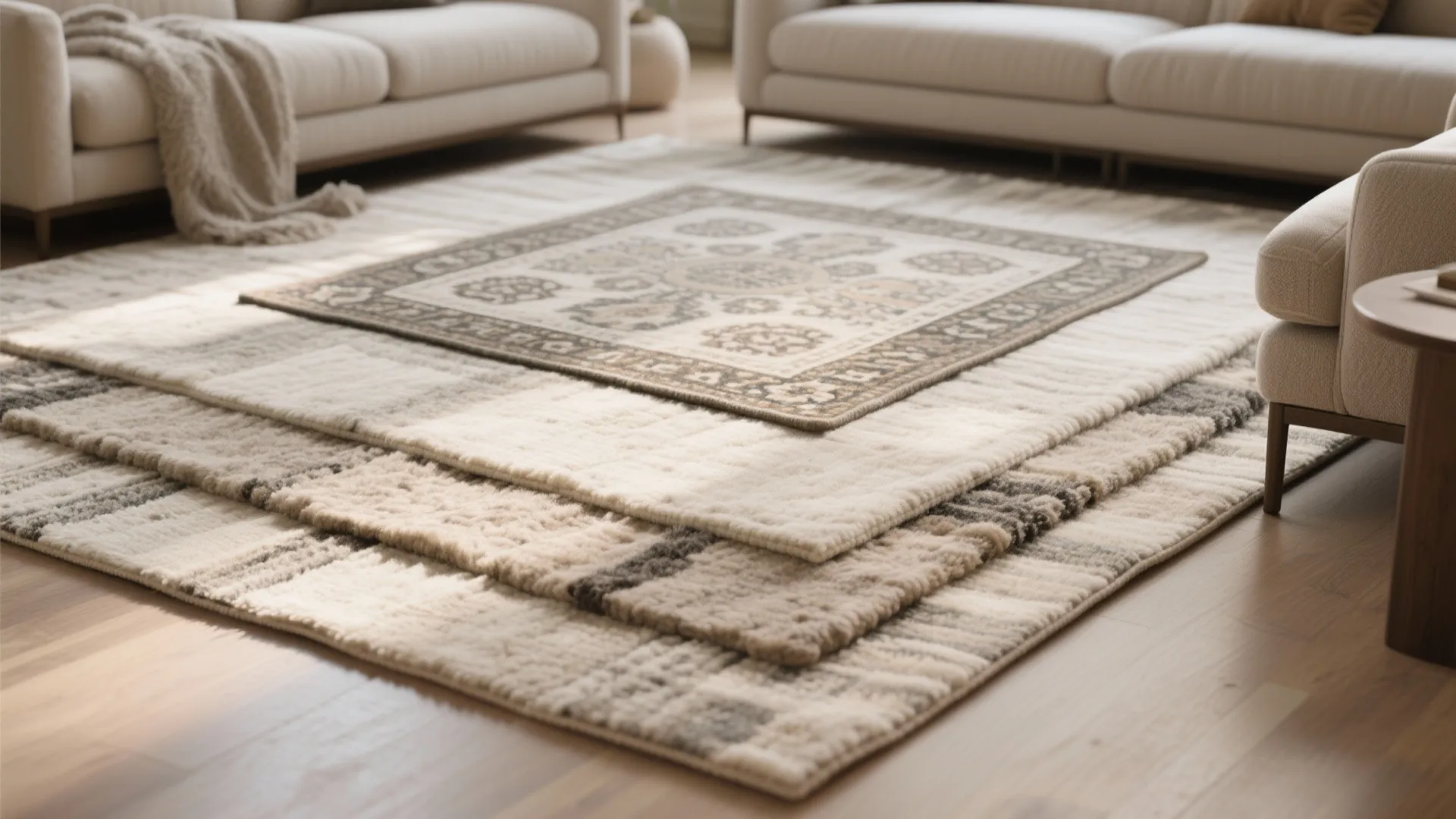 1. Layer with Smaller Rugs