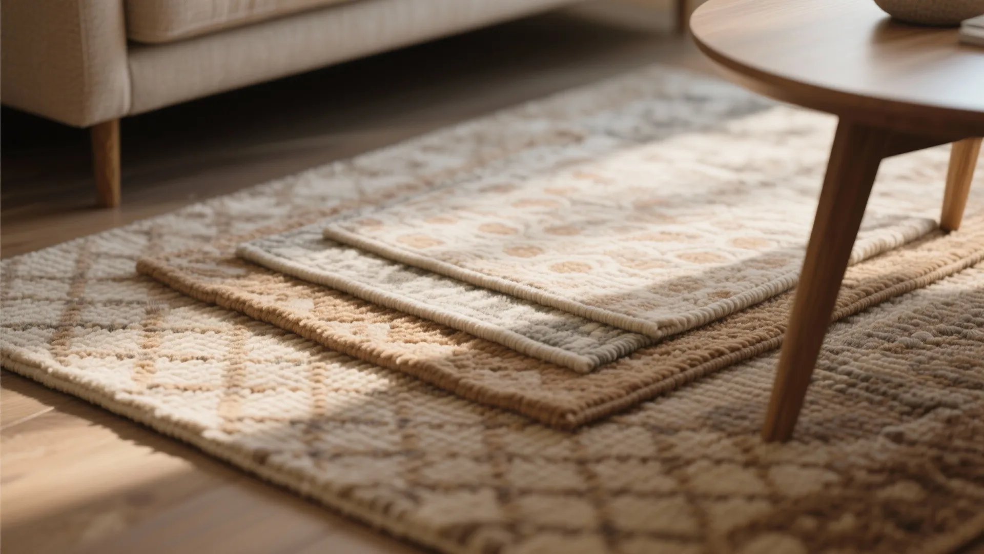 Layering Rugs: Flat-Weave Base + Accent Topper