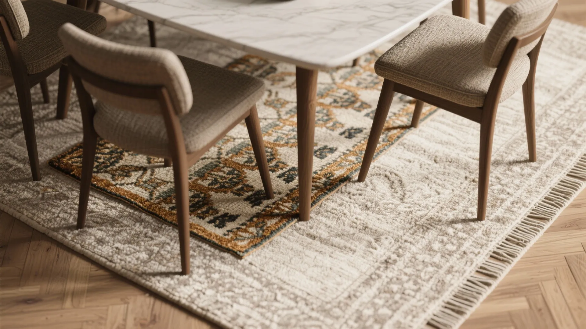 7. Layered Rugs