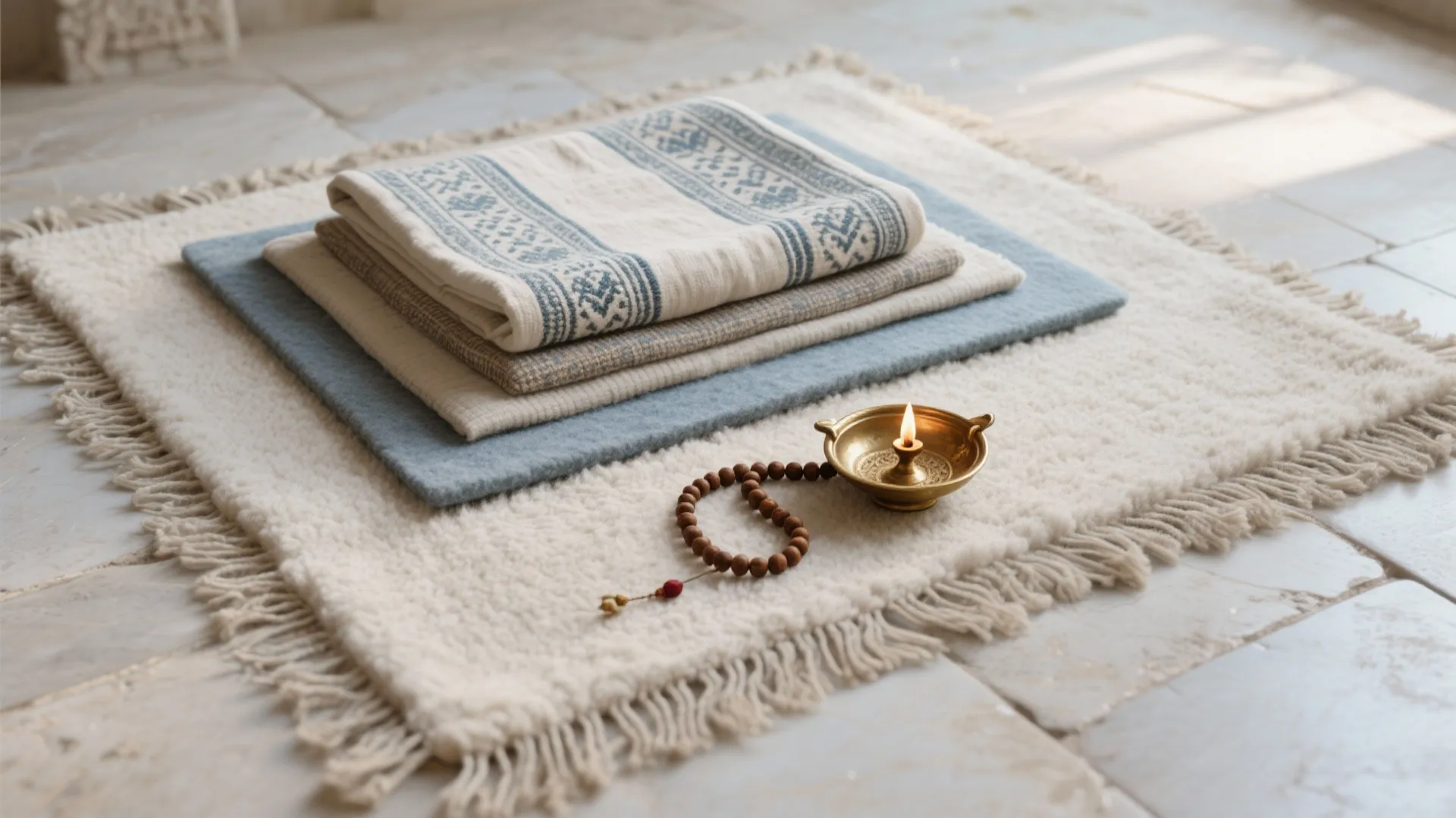 Layered Rugs and Mats for Comfort and Acoustics