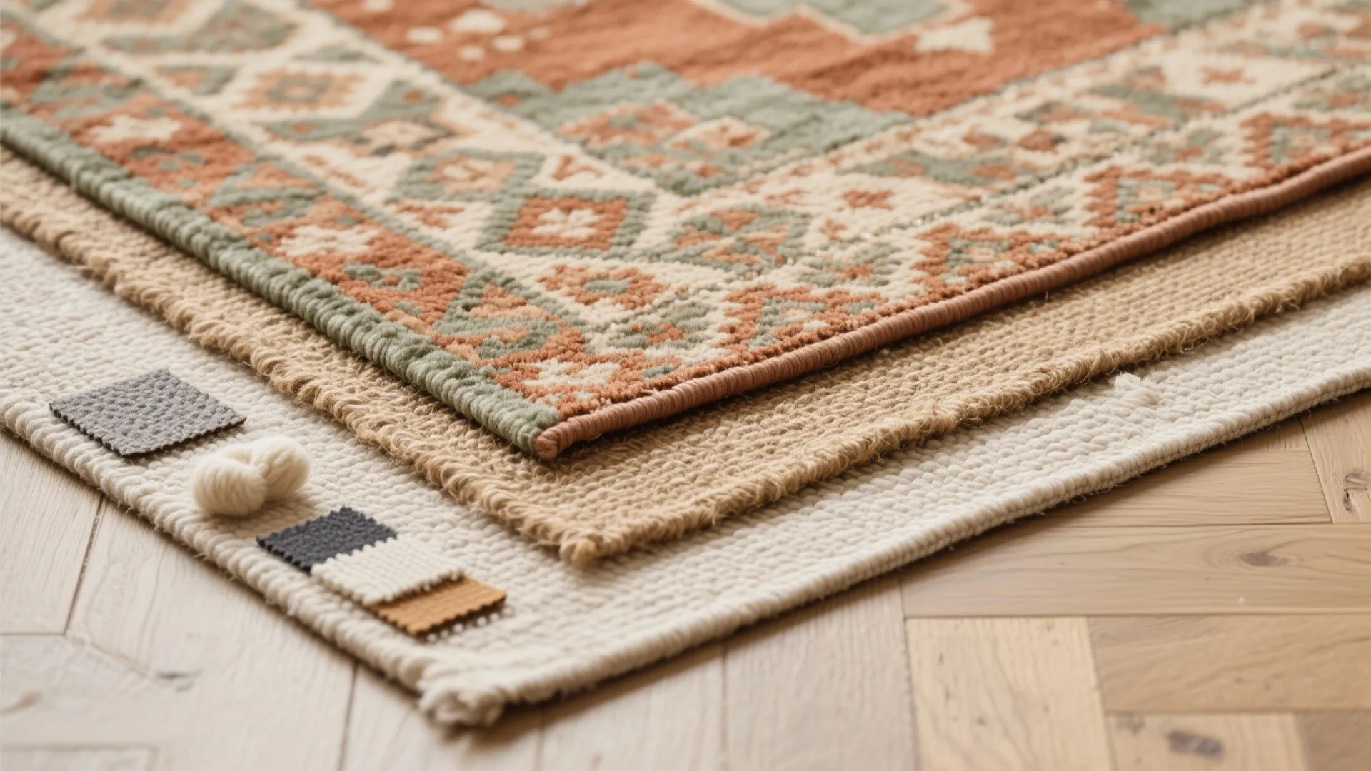 Layering Trick: Flatweave Base + Small Accent Rug
