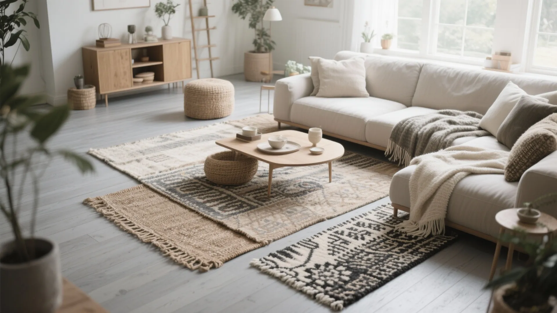 5. Layered Rugs for Depth
